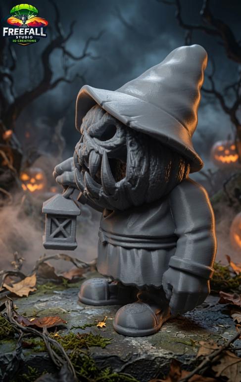 Jack-o-Lantern Gnome- Paintable / Customizable