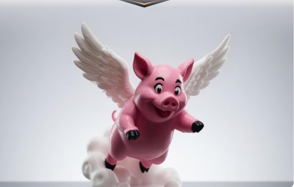 When Pigs Fly – 3D Printed Flying Pig Figurine