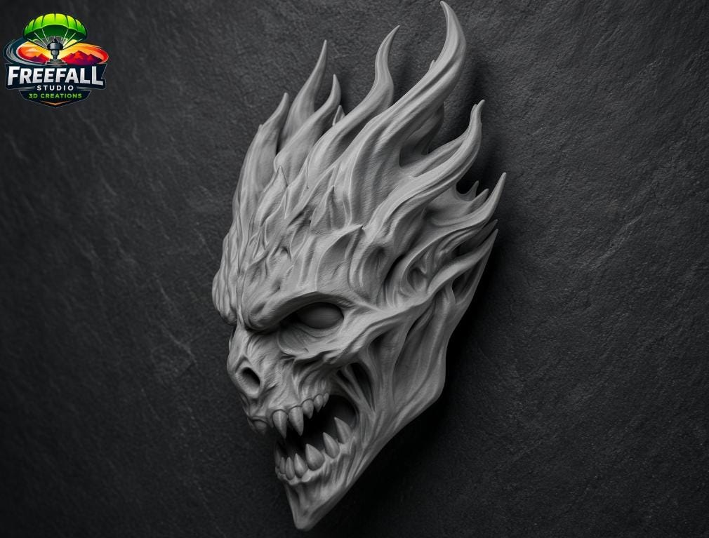 The Demon Wall Hang- 3D Printed Horror Display
