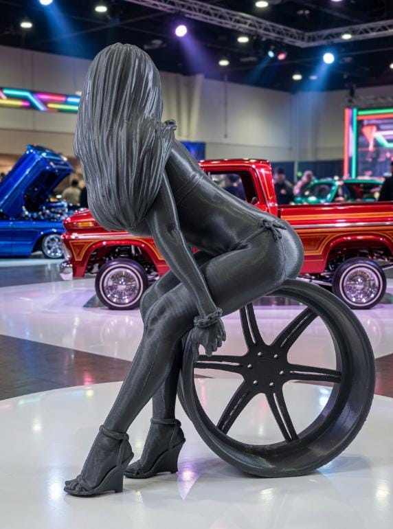 Rim Queen- 3D Printed Custom designed- Ready for paint