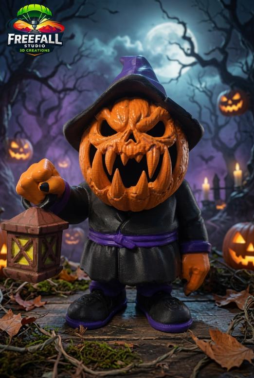 Jack-o-Lantern Gnome- Paintable / Customizable