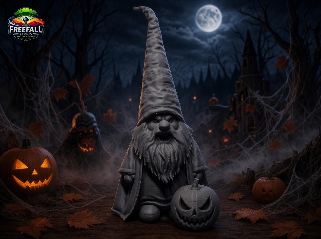 3D Printed Garden gnome from hell just showed up for Halloween
