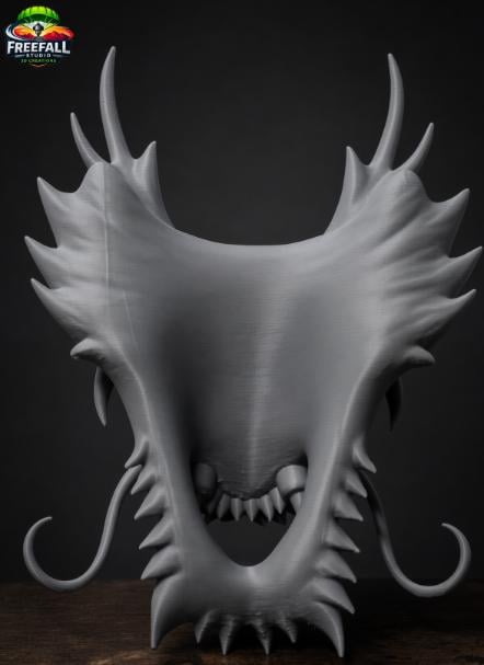 Dragon head with antler horns