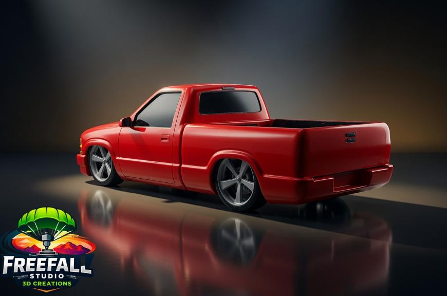 1:18 Custom Red Chevy Truck S10 model Mini Truck