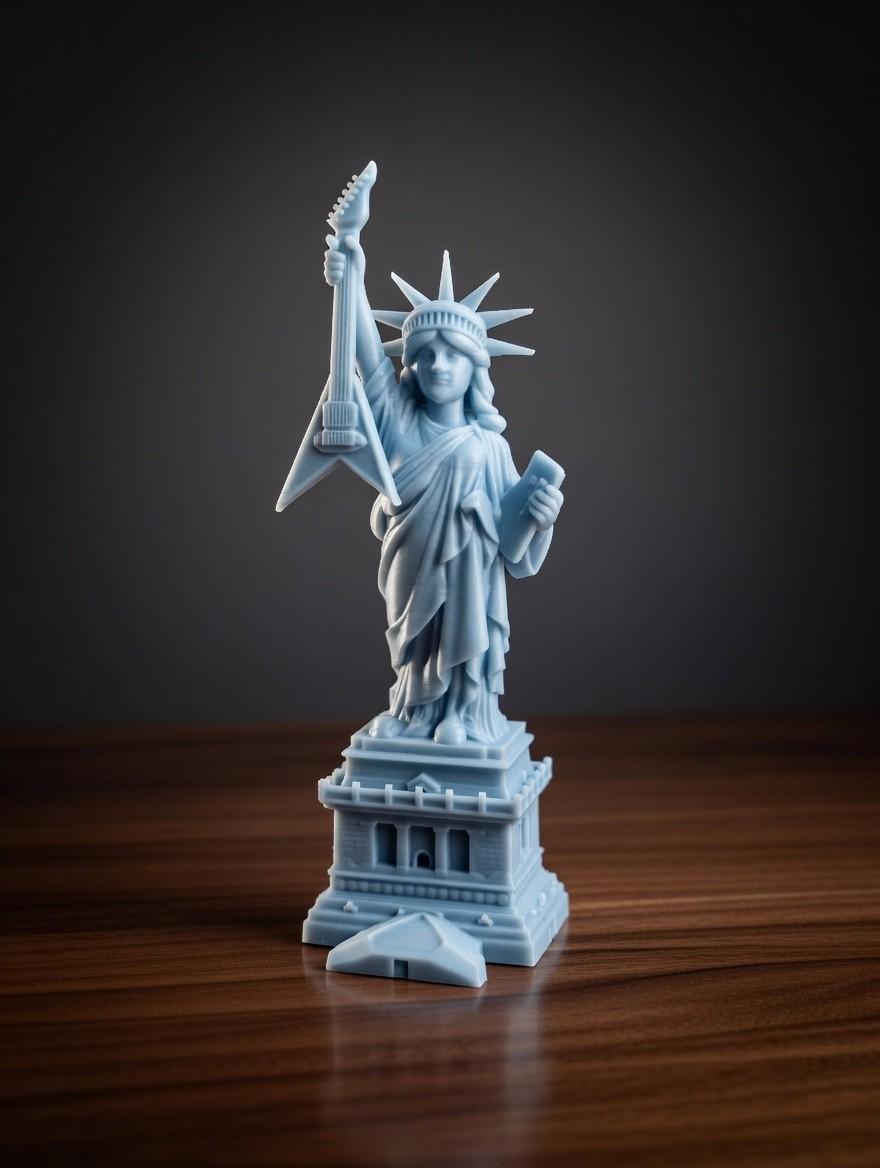 Statue of Liberty Rock Guitar Figurine: USA Freedom Shredder Replica