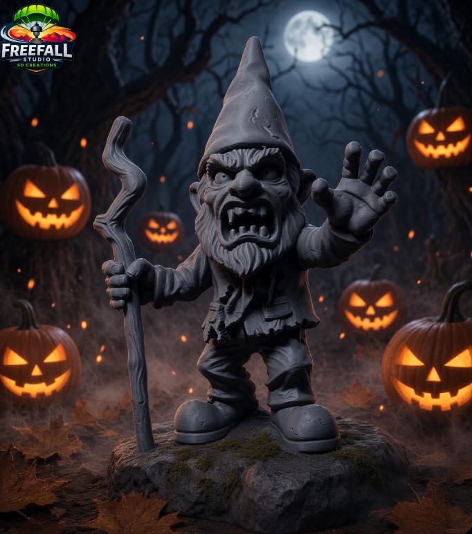Halloween Gnome - Lil bastard of the Graveyard - Deco for indoor or outdoor Halloween Scare