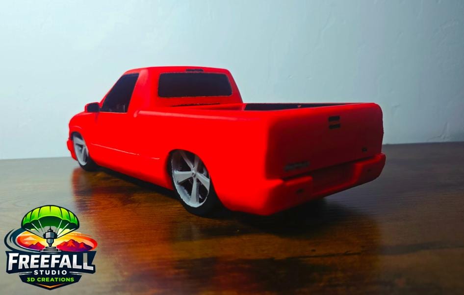 1:18 Custom Red Chevy Truck S10 model Mini Truck