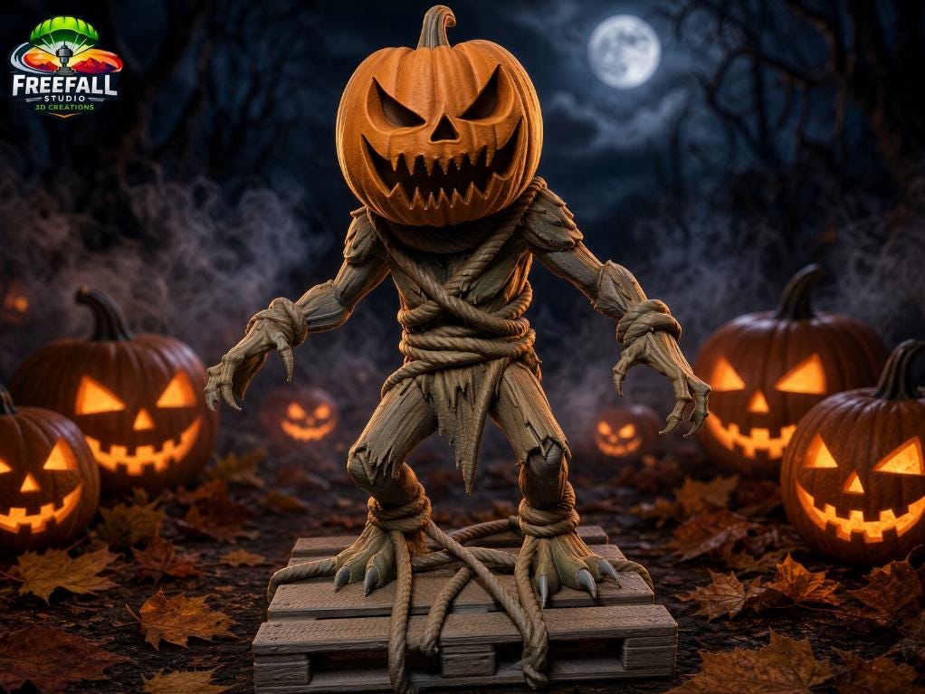 Jack the Terror Scarecrow- 3D Printed Custom Halloween Decor