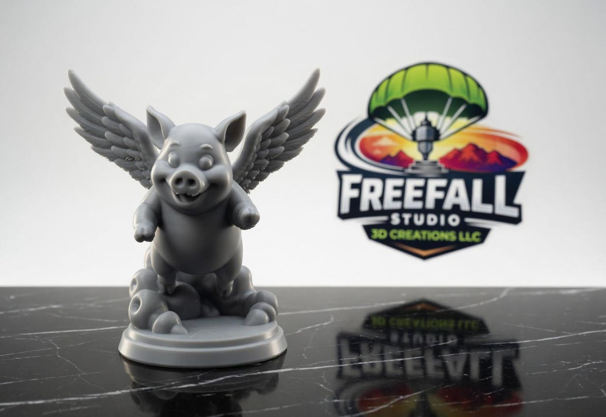 When Pigs Fly – 3D Printed Flying Pig Figurine