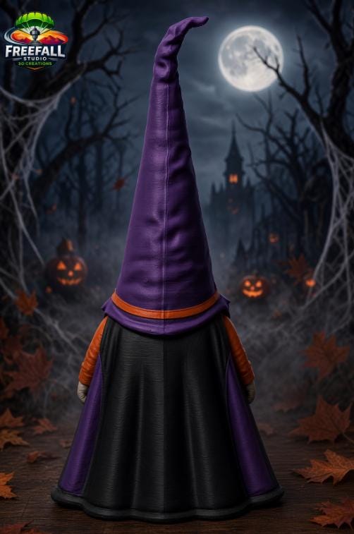 3D Printed Garden gnome from hell just showed up for Halloween