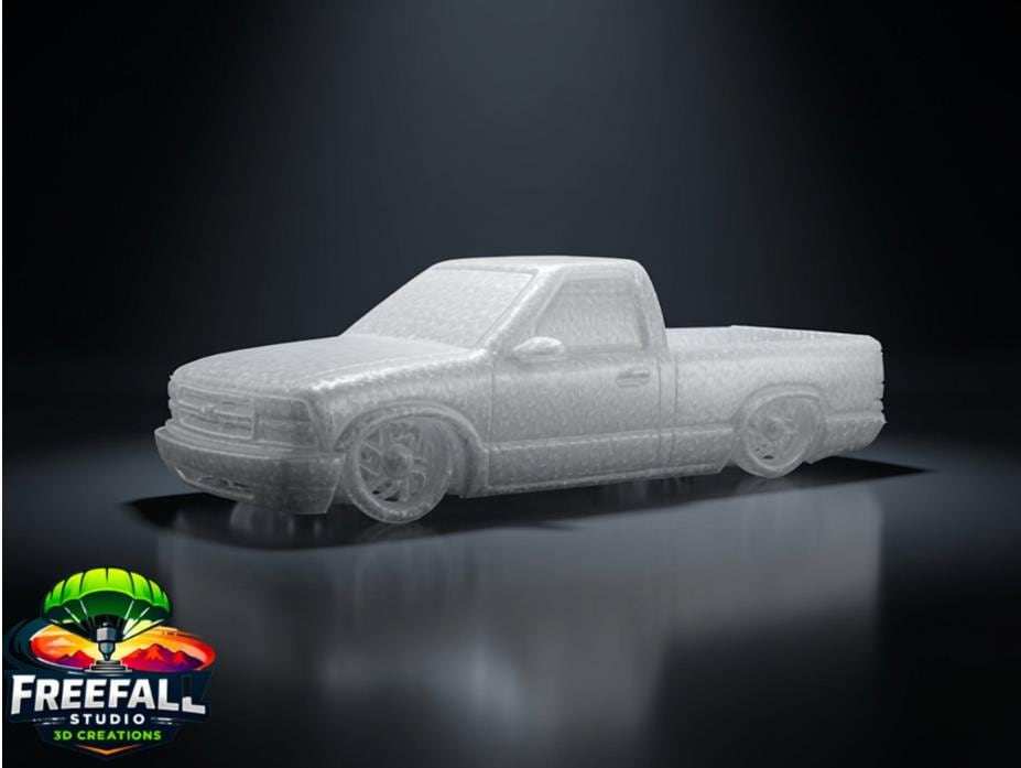 Transparent 1:18 Scaled Chevy S10 mini truck