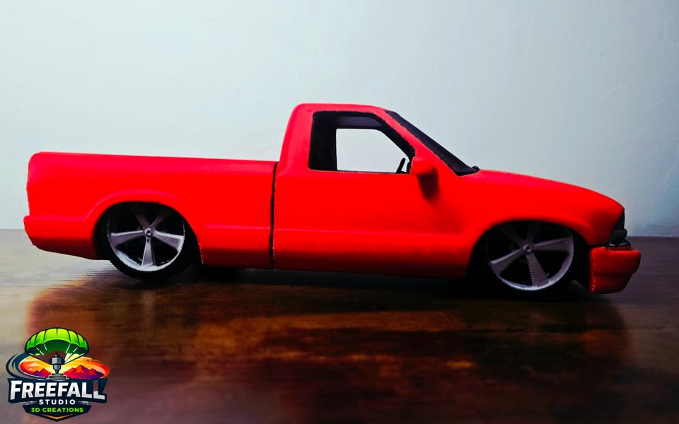 1:18 Custom Red Chevy Truck S10 model Mini Truck