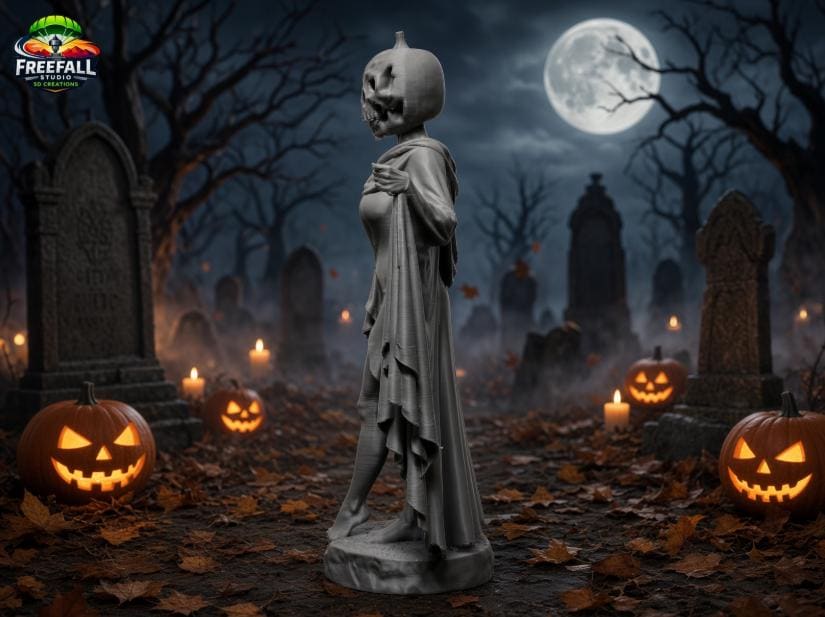 3D printed/paintable Lady of the Hallow, Halloween decor