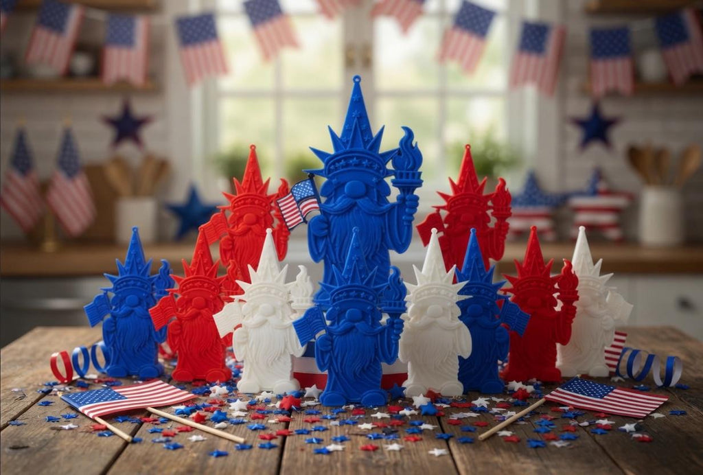 Patriotic Gnome Cupcake Toppers