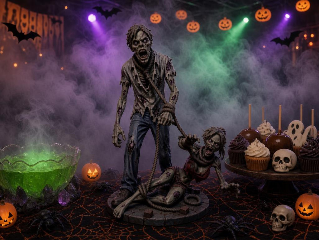 3D Printed Bound by Death — Zombie Couple Halloween Decor