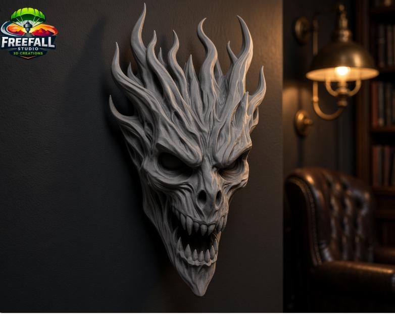 The Demon Wall Hang- 3D Printed Horror Display