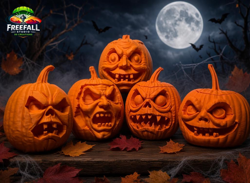 Pumpkin Faces from the beyond- 3D printed scary faces for your Halloween Decor