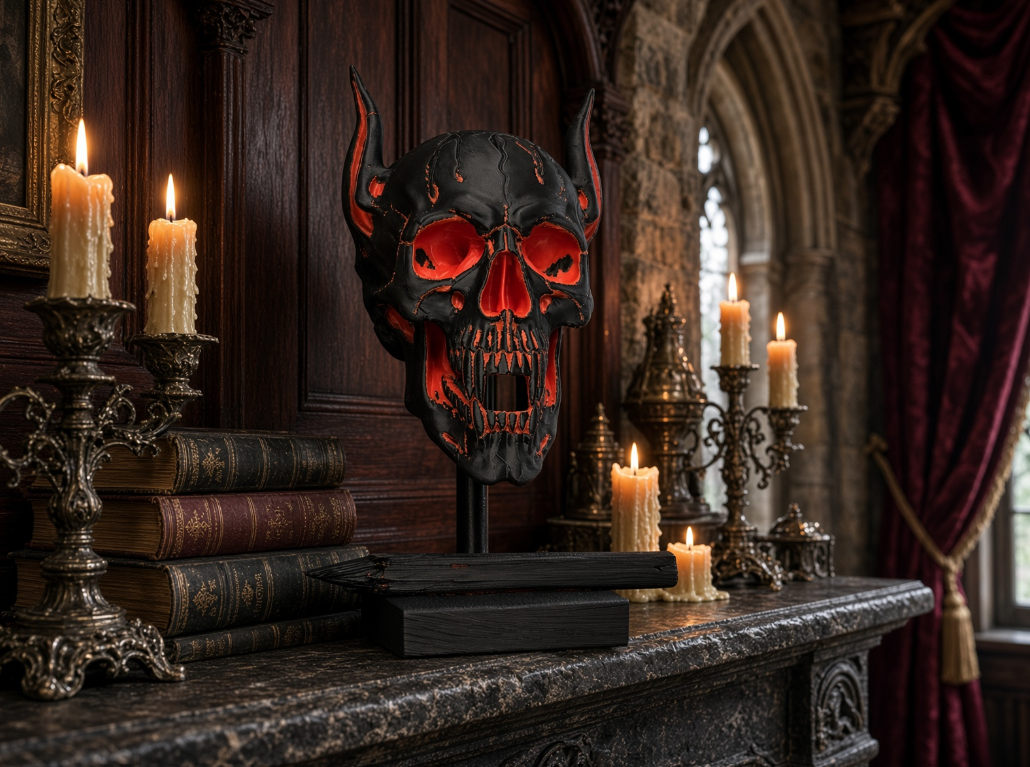 Infernal Demon Custom black and red Demon Skull Gothic 3D print