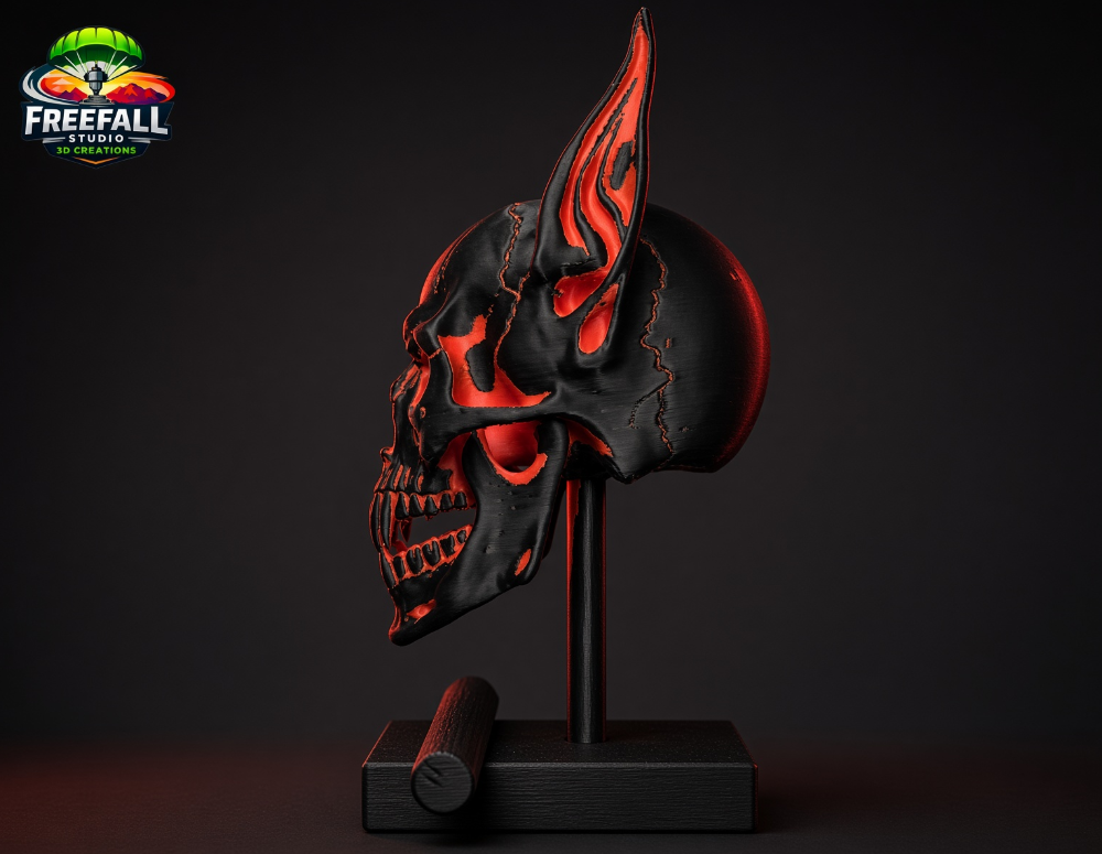 Infernal Demon Custom black and red Demon Skull Gothic 3D print