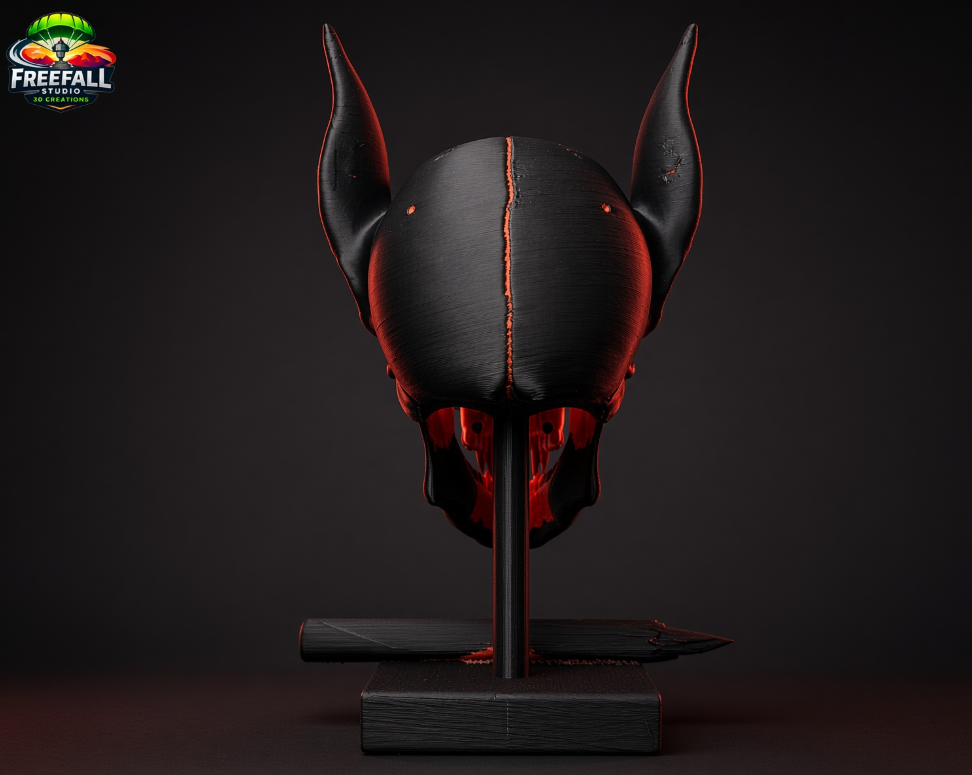 Infernal Demon Custom black and red Demon Skull Gothic 3D print