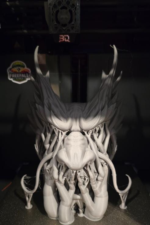 Dragon head with antler horns