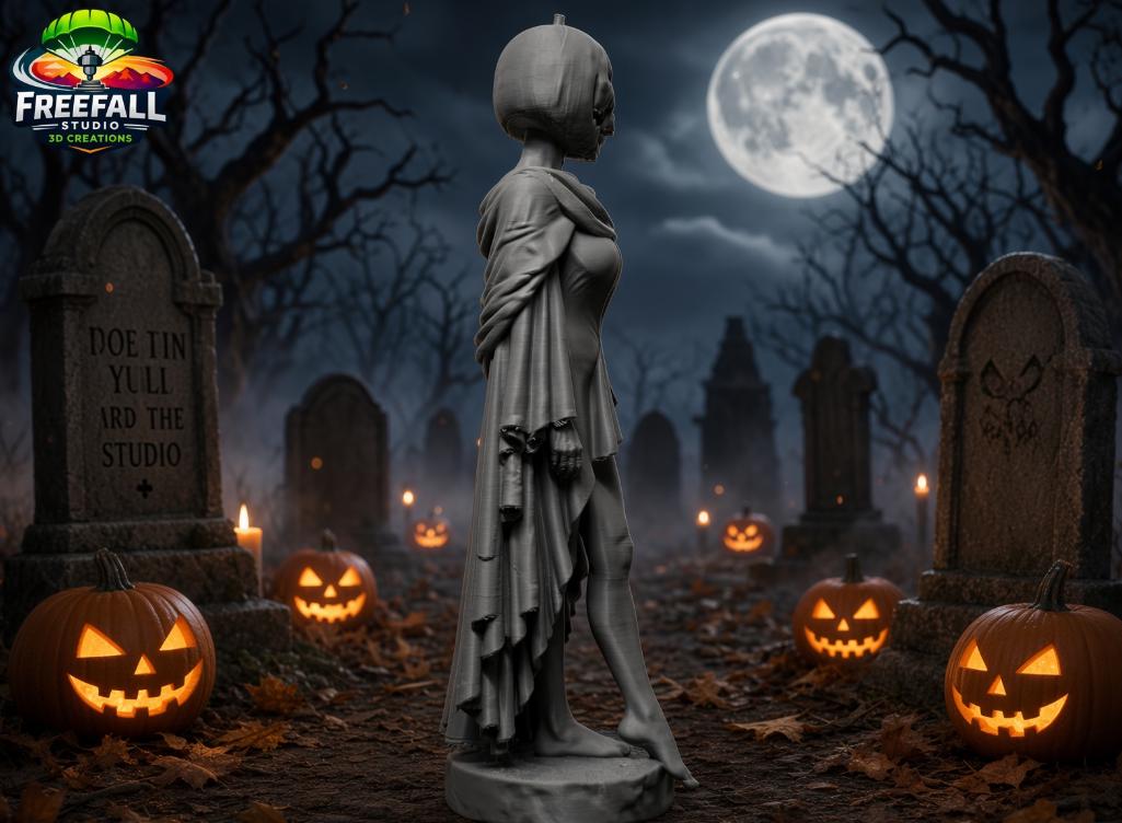3D printed/paintable Lady of the Hallow, Halloween decor