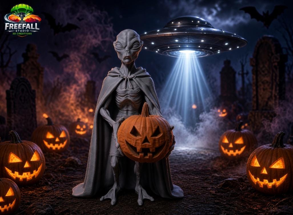 The Harvest Invader- Custom 3D Printed Halloween Decor