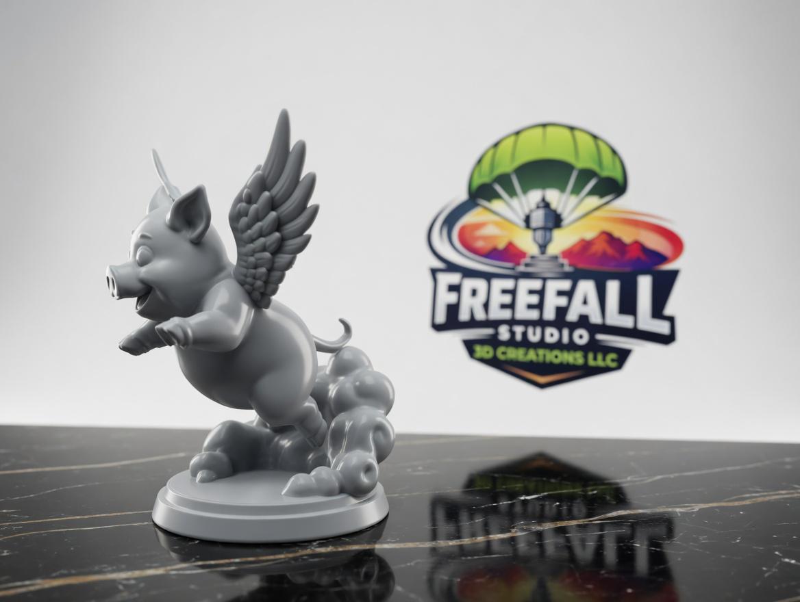 When Pigs Fly – 3D Printed Flying Pig Figurine