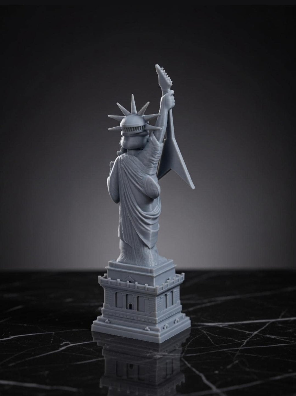 Statue of Liberty Rock Guitar Figurine: USA Freedom Shredder Replica