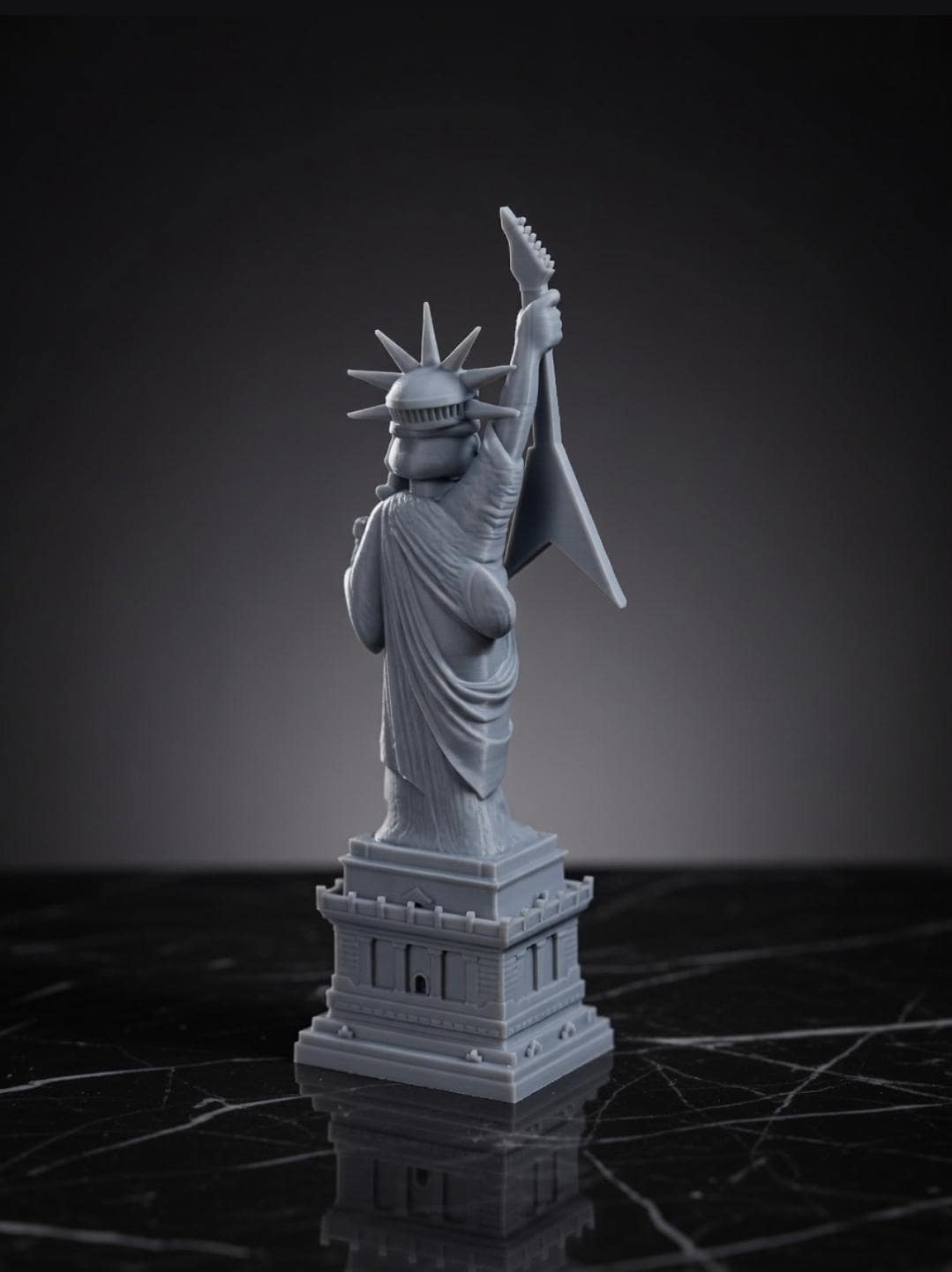 Statue of Liberty Rock Guitar Figurine: USA Freedom Shredder Replica