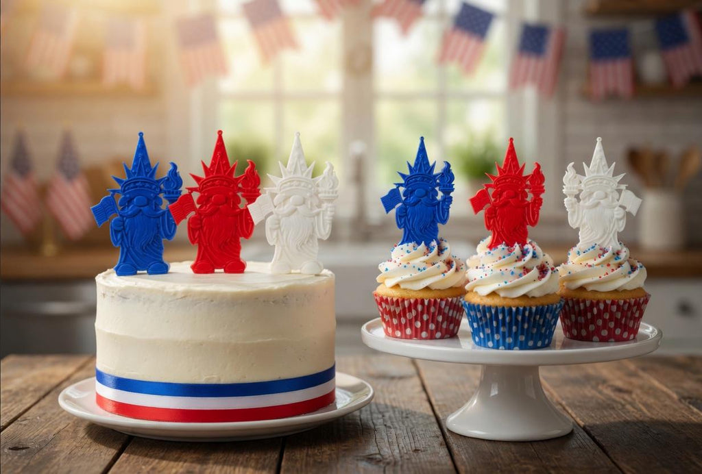 Patriotic Gnome Cupcake Toppers