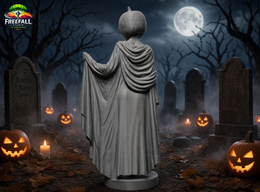 3D printed/paintable Lady of the Hallow, Halloween decor