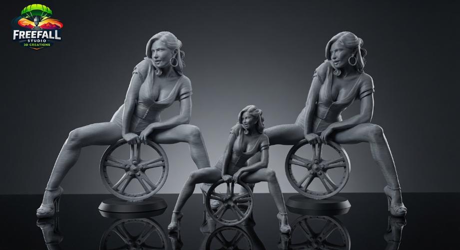 Pin up Rim Girl- Two Sizes Available - Ready to Paint or Display