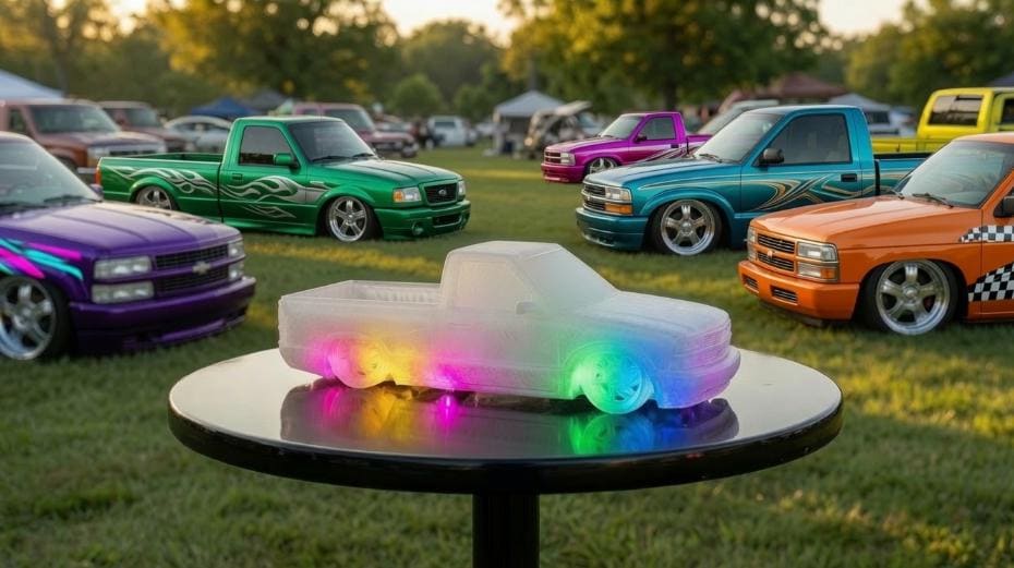 Transparent 1:18 Scaled Chevy S10 mini truck