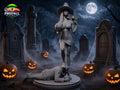 Witch with a Death Spell 3D paintable custom Printed Halloween Decor