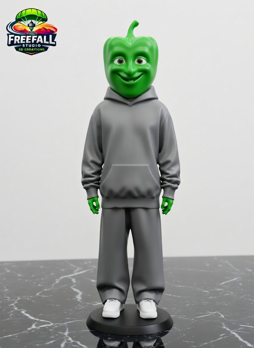 Vibrant 3D Printed Anthropomorphic Fruit & Vegetable Drama Crew – Individual or Full Set of 12