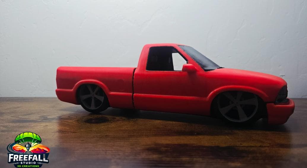 1:18 Custom Red Chevy Truck S10 model Mini Truck