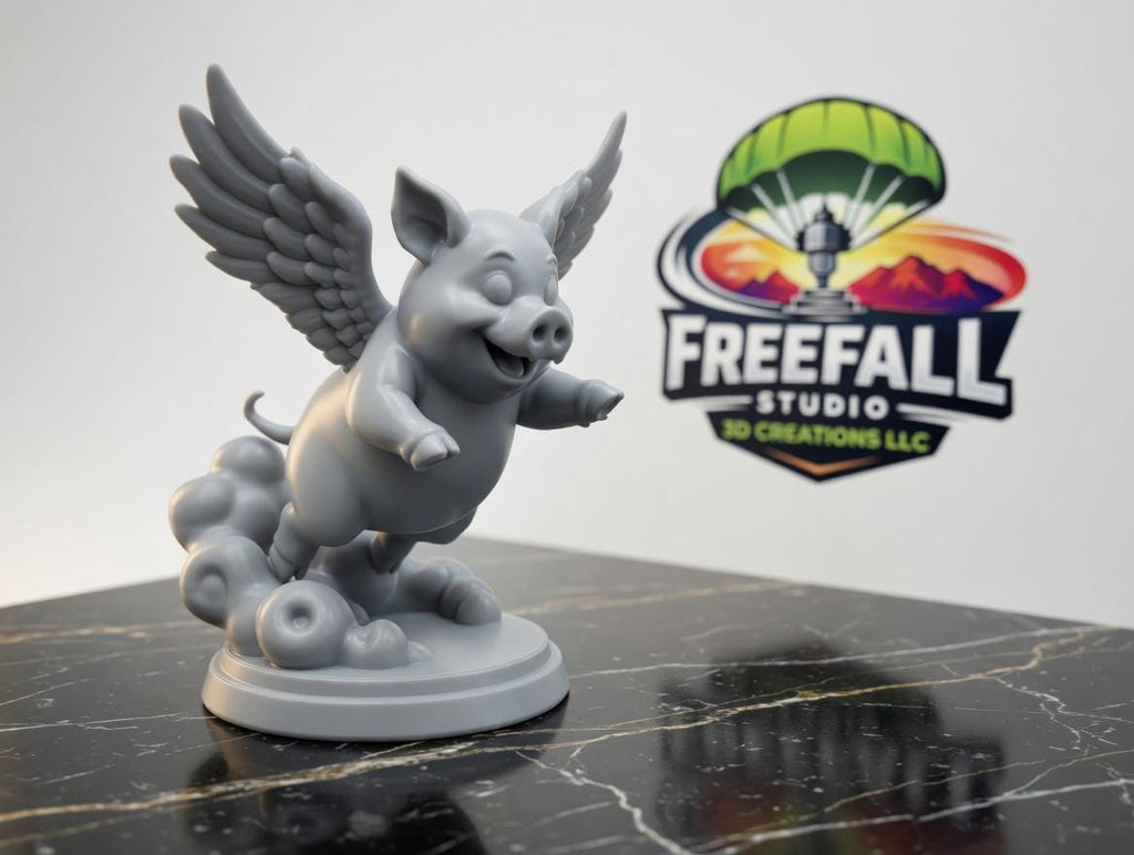 When Pigs Fly – 3D Printed Flying Pig Figurine